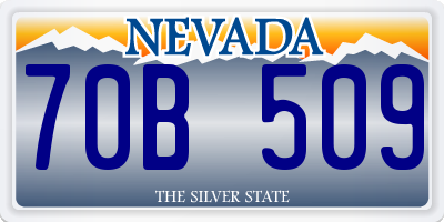 NV license plate 70B509