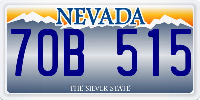 NV license plate 70B515