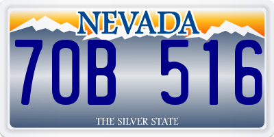 NV license plate 70B516