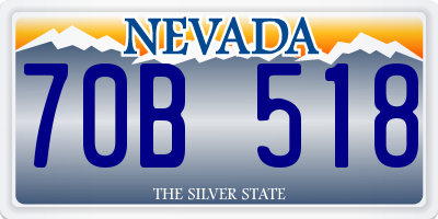 NV license plate 70B518