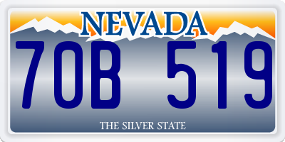 NV license plate 70B519