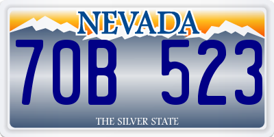 NV license plate 70B523