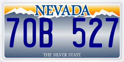 NV license plate 70B527