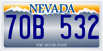 NV license plate 70B532