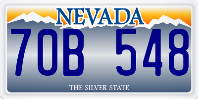 NV license plate 70B548