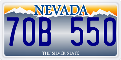 NV license plate 70B550