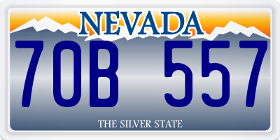 NV license plate 70B557