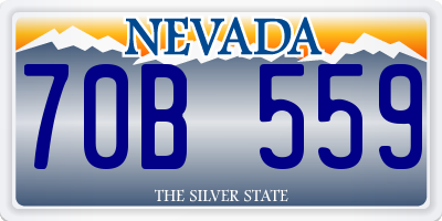 NV license plate 70B559