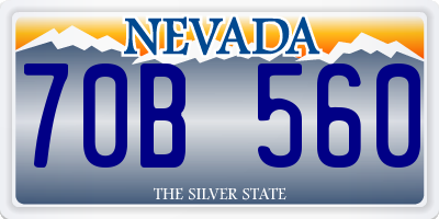 NV license plate 70B560
