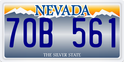 NV license plate 70B561