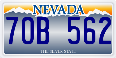 NV license plate 70B562