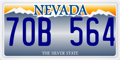 NV license plate 70B564