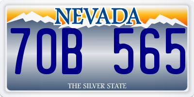 NV license plate 70B565