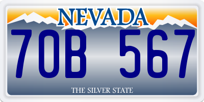 NV license plate 70B567