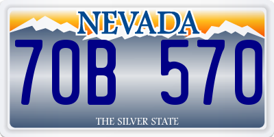 NV license plate 70B570