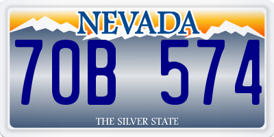 NV license plate 70B574