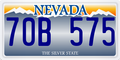 NV license plate 70B575