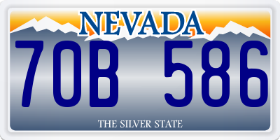 NV license plate 70B586