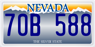 NV license plate 70B588