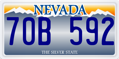 NV license plate 70B592