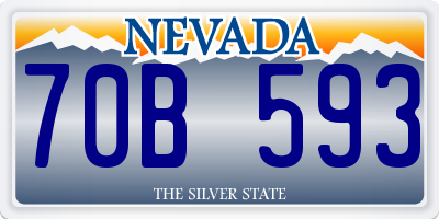 NV license plate 70B593