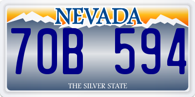 NV license plate 70B594