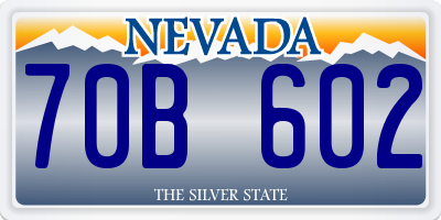 NV license plate 70B602