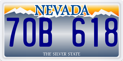 NV license plate 70B618