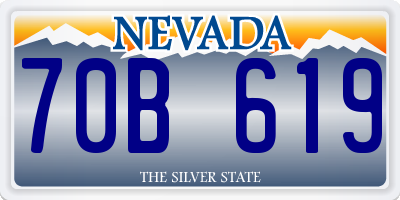 NV license plate 70B619