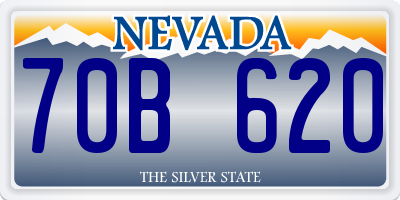 NV license plate 70B620