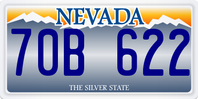 NV license plate 70B622