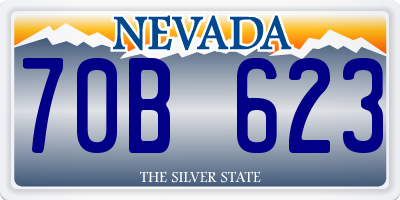 NV license plate 70B623