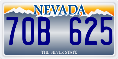 NV license plate 70B625