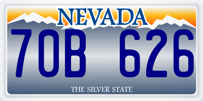 NV license plate 70B626