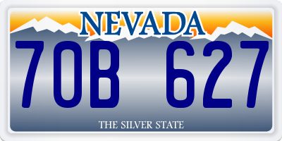 NV license plate 70B627