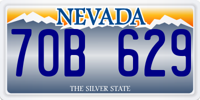 NV license plate 70B629