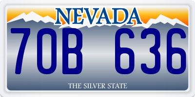 NV license plate 70B636
