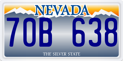 NV license plate 70B638