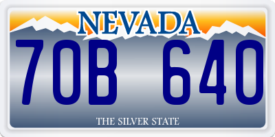 NV license plate 70B640