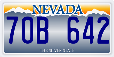 NV license plate 70B642