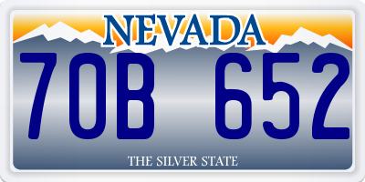 NV license plate 70B652