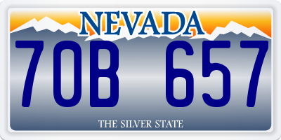 NV license plate 70B657