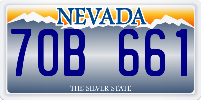 NV license plate 70B661