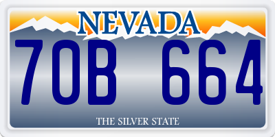 NV license plate 70B664