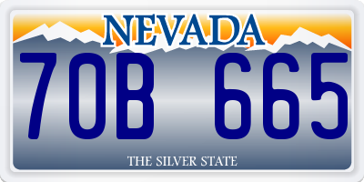 NV license plate 70B665