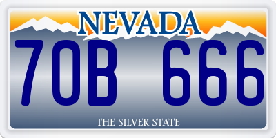 NV license plate 70B666