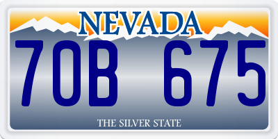 NV license plate 70B675