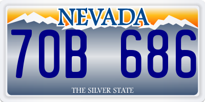NV license plate 70B686