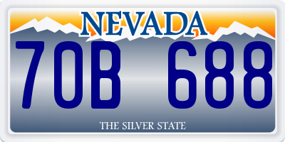 NV license plate 70B688