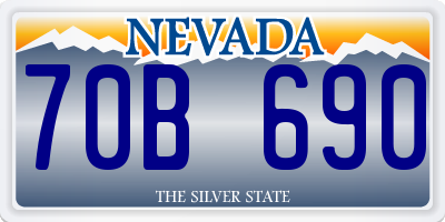 NV license plate 70B690